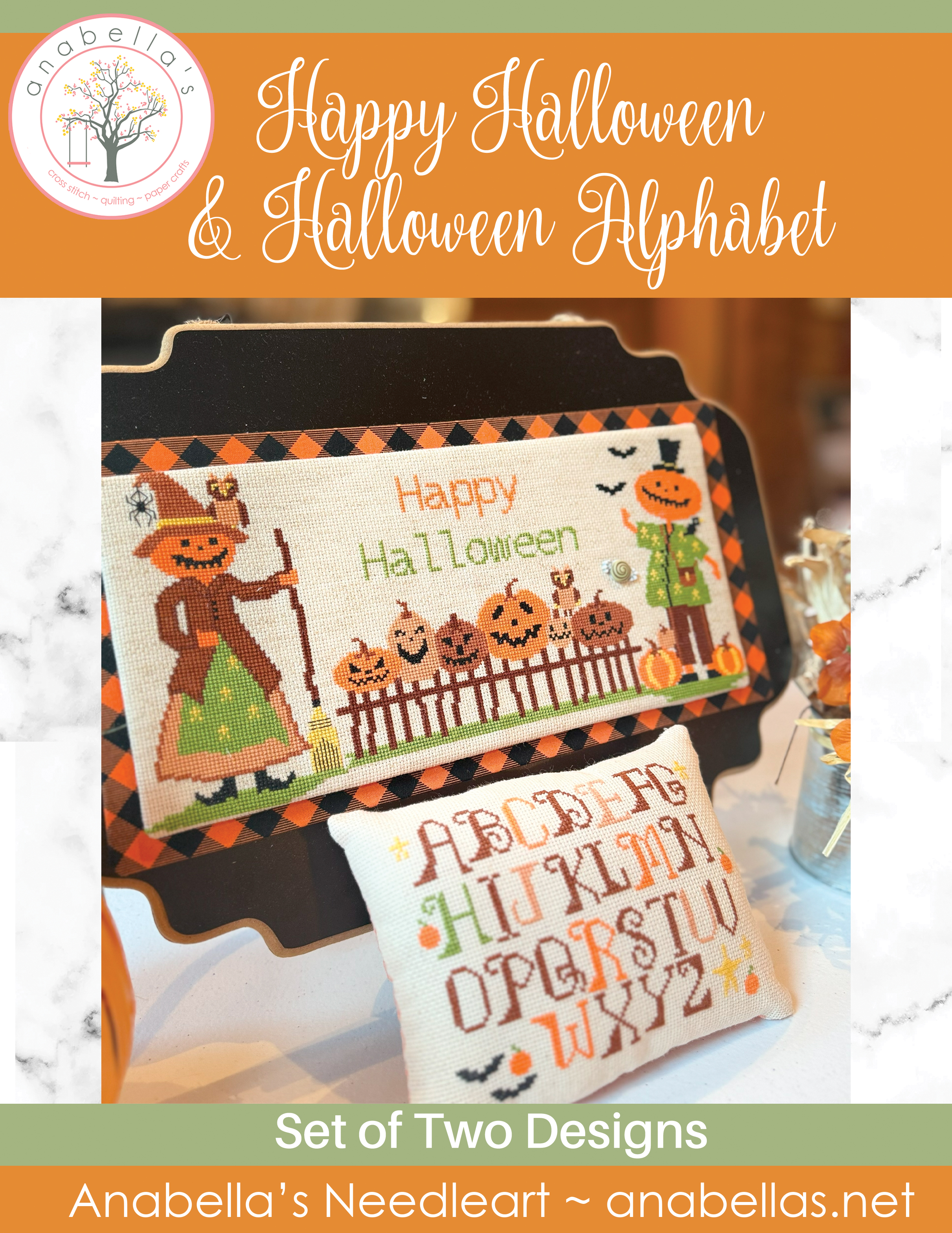 Happy Halloween & Alphabet - Cross Stitch Pattern 