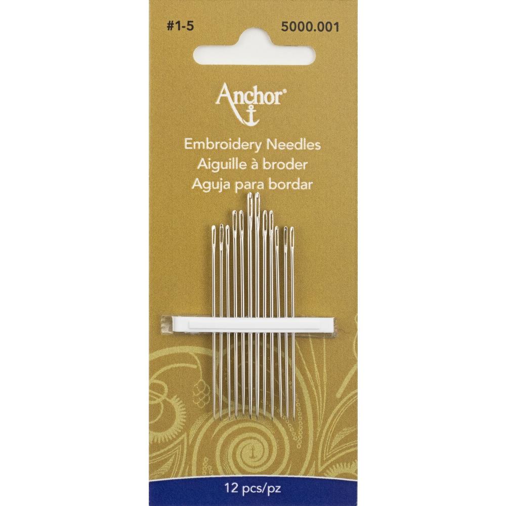 Anchor Embroidery Hand Needles - Sizes 1-5