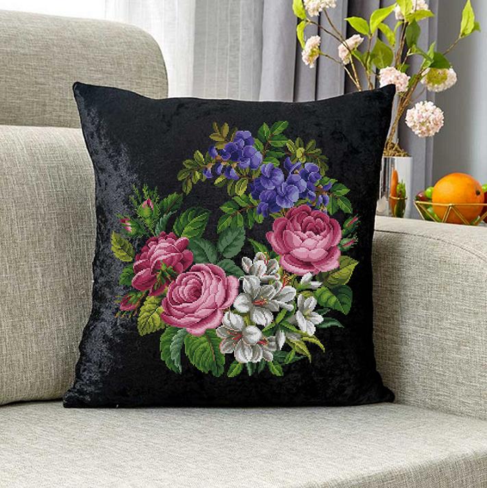 Roses & Lily and Wisteria Bouquet - Cross Stitch Pattern