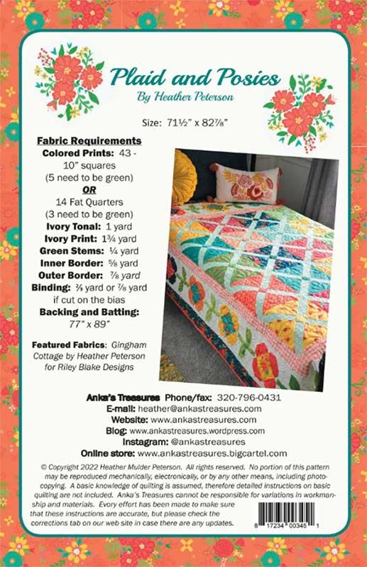 Plaid and Posies - Quilt Pattern