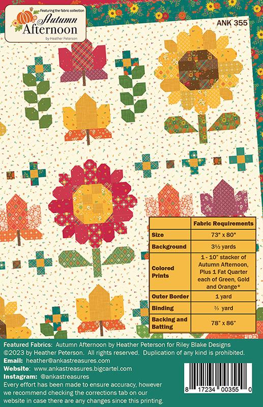 Autumn Afternoon Sampler - Quilt Pattern