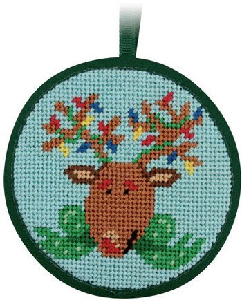 Reindeer Christmas Ornament - Needlepoint Kit