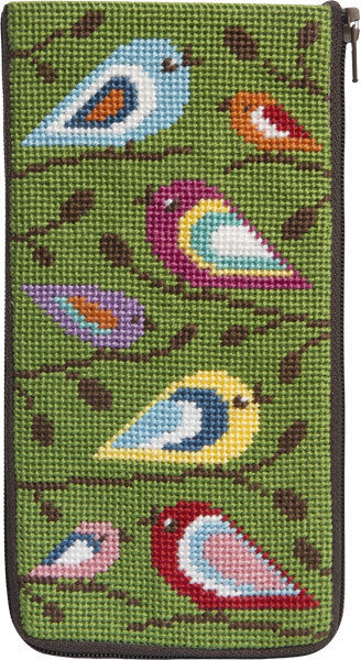 Eyeglass Case - Birds Of Color - Needlepoint Kit