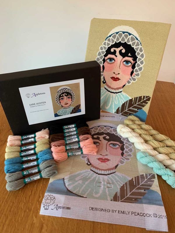 Jane Austen - Needlepoint / Tapestry Kits, different perspective #2, zoomed in. Select this picture to zoom back out.