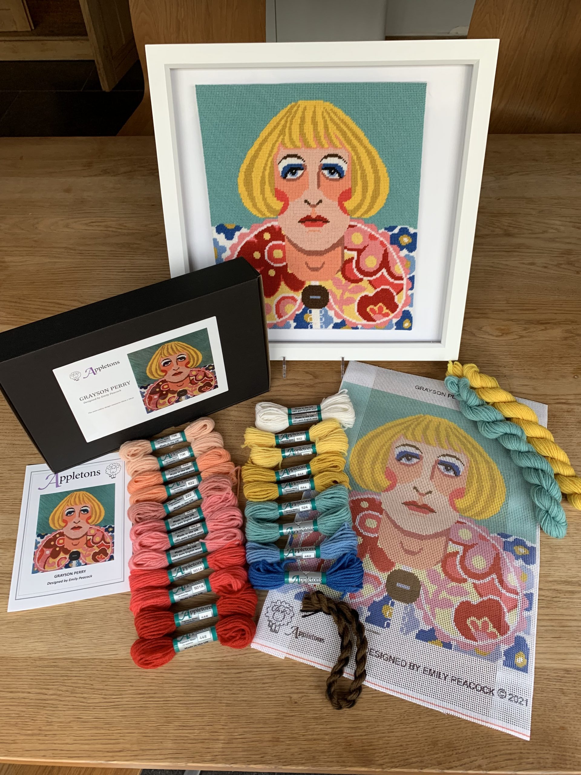 Grayson Perry - Needlepoint / Tapestry Kits, different perspective #2, zoomed in. Select this picture to zoom back out.