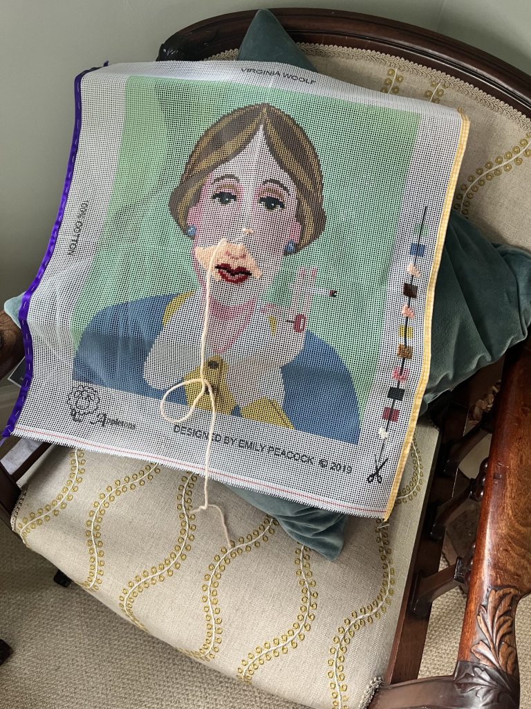 Virginia Woolf - Needlepoint / Tapestry Kits, different perspective #1, zoomed in. Select this picture to zoom back out.