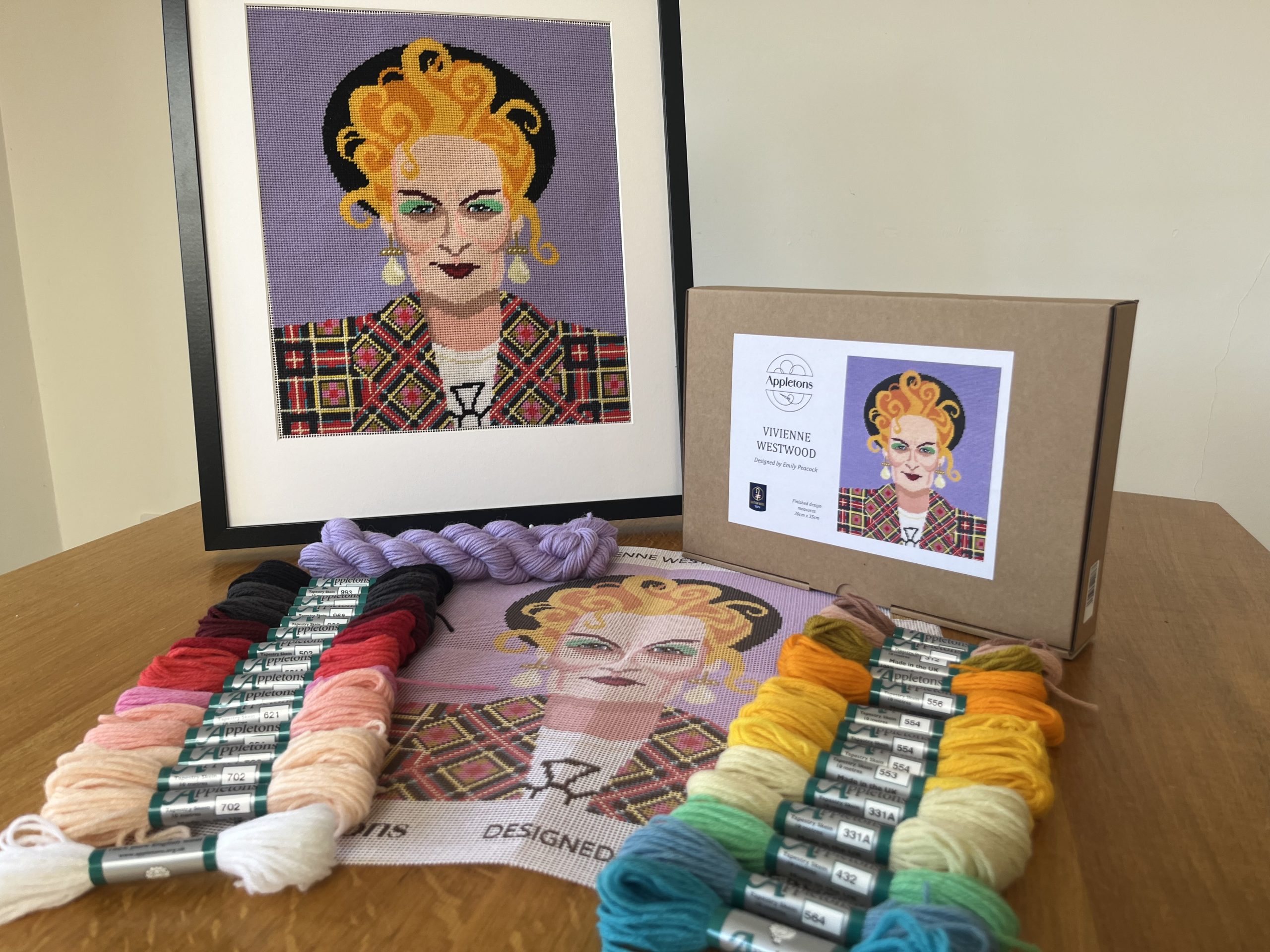 Vivienne Westwood - Needlepoint / Tapestry Kits, different perspective #2, zoomed in. Select this picture to zoom back out.