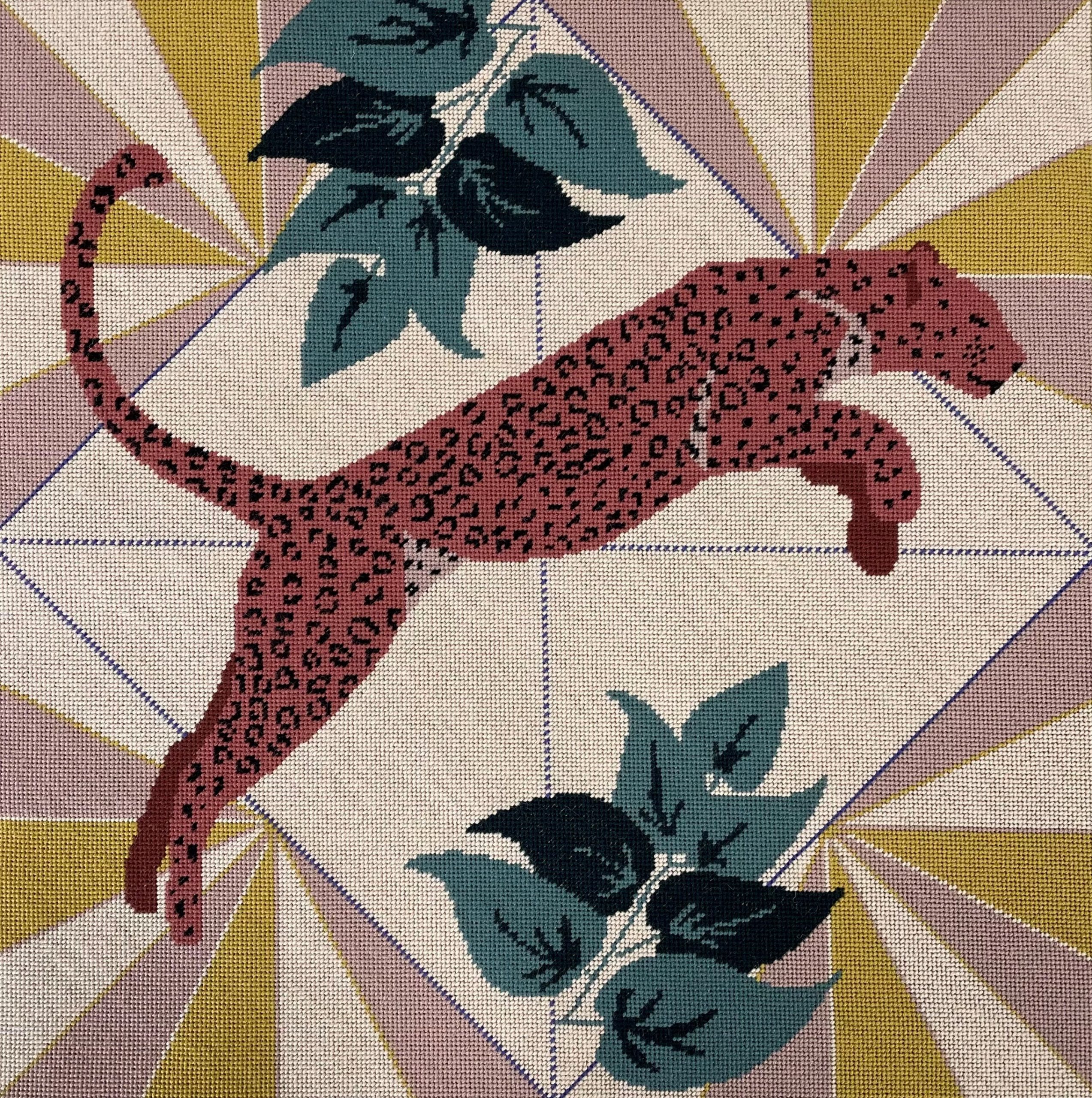 Leopard - Classic Colourway - Needlepoint / Tapestry Kits, zoomed in. Select this picture to zoom back out.