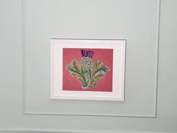 The Scottish Thistle On Cream - Needlepoint / Tapestry Kits, different perspective #2, zoomed in. Select this picture to zoom back out.