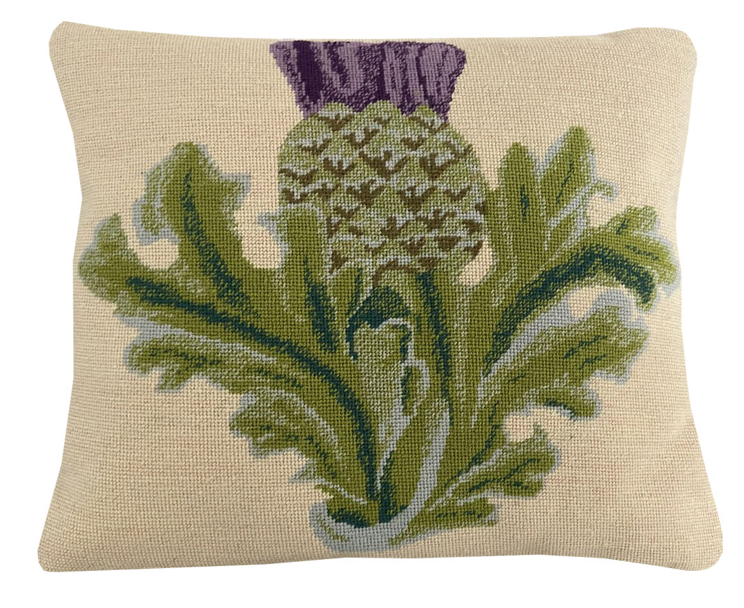 The Scottish Thistle On Cream - Needlepoint / Tapestry Kits, zoomed in. Select this picture to zoom back out.