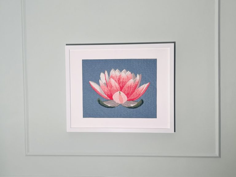 The Lotus Flower - Needlepoint / Tapestry Kits, different perspective #2, zoomed in. Select this picture to zoom back out.