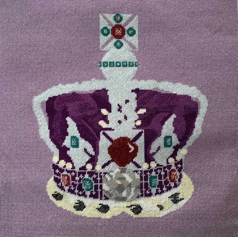 The Imperial State Crown - Needlepoint / Tapestry Kits, zoomed in. Select this picture to zoom back out.