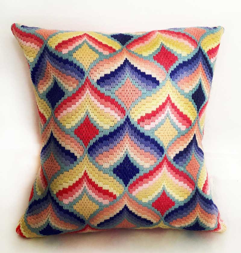 The Bargello Sisters Ice Cream - Needlepoint / Tapestry Kits, different perspective #2, zoomed in. Select this picture to zoom back out.