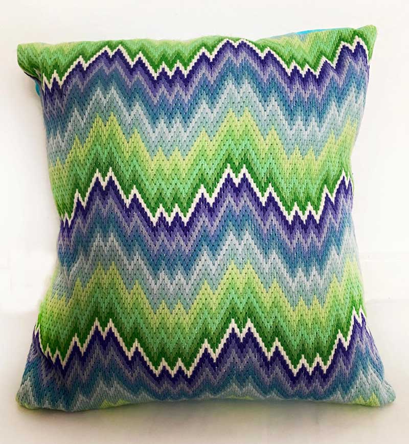 The Bargello Sisters Waves - Needlepoint / Tapestry Kits, different perspective #2, zoomed in. Select this picture to zoom back out.