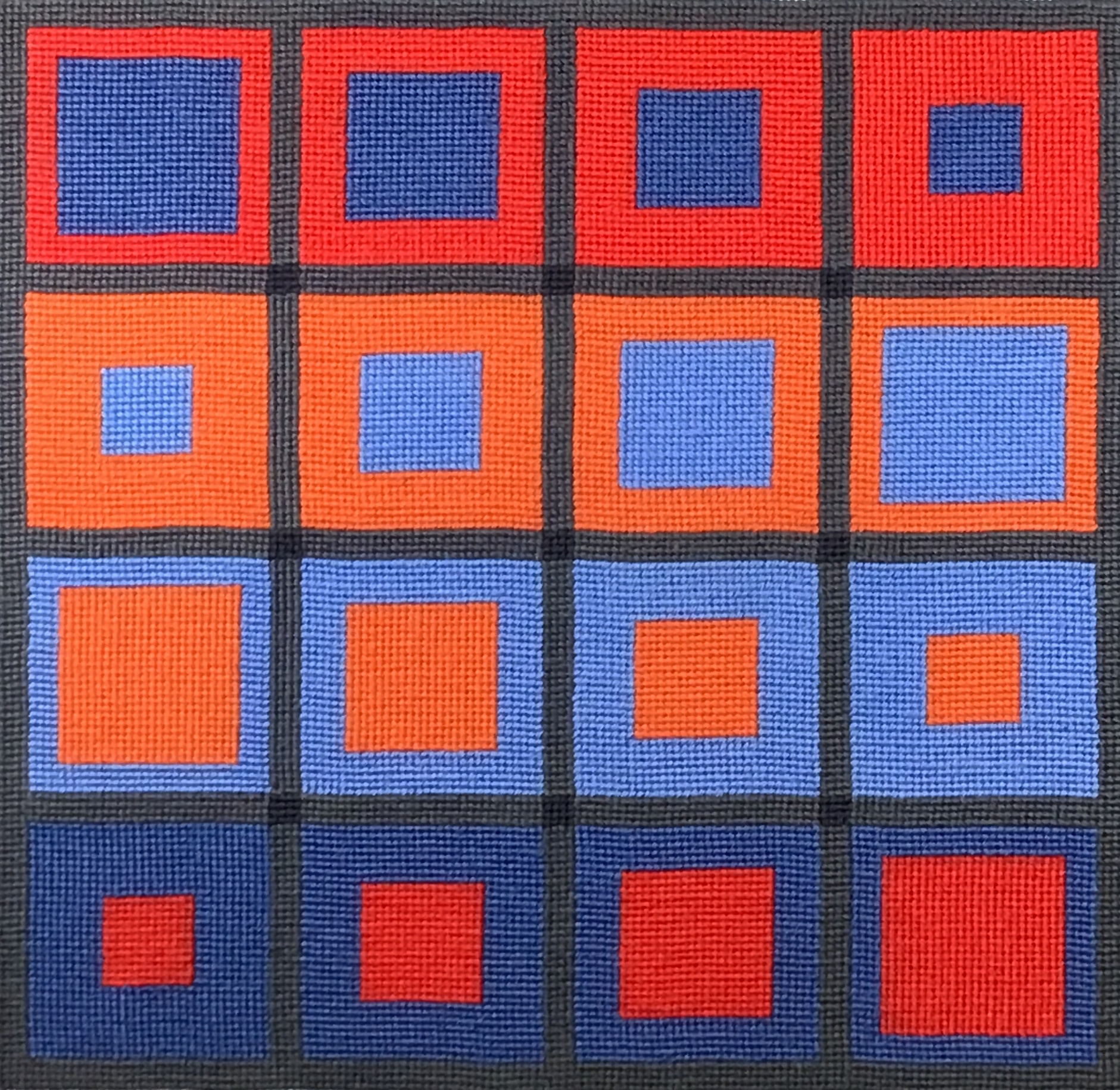 Ever Decreasing Squares - Needlepoint / Tapestry Kits, zoomed in. Select this picture to zoom back out.