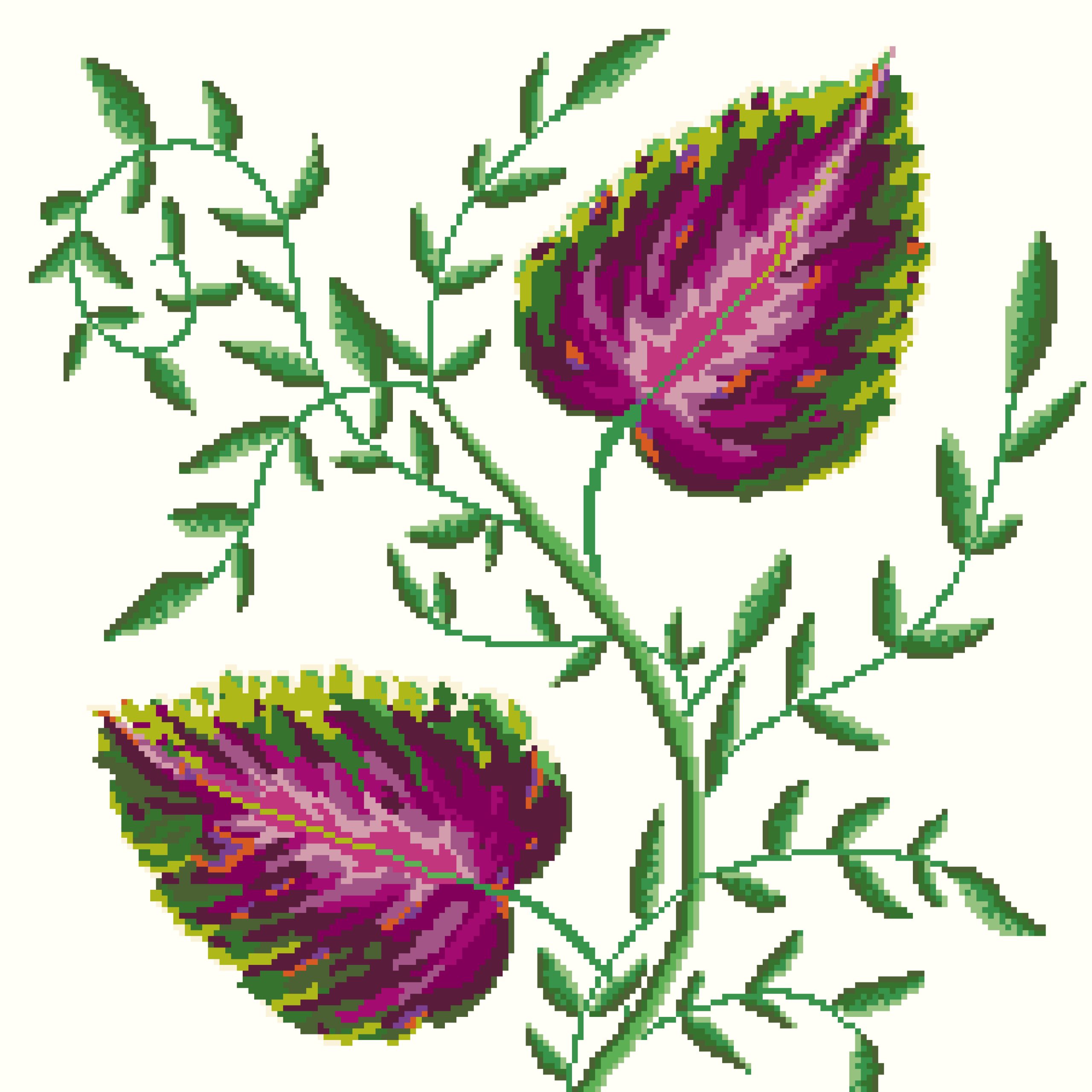 A Fine Vine - Cream - Needlepoint / Tapestry Kits, zoomed in. Select this picture to zoom back out.