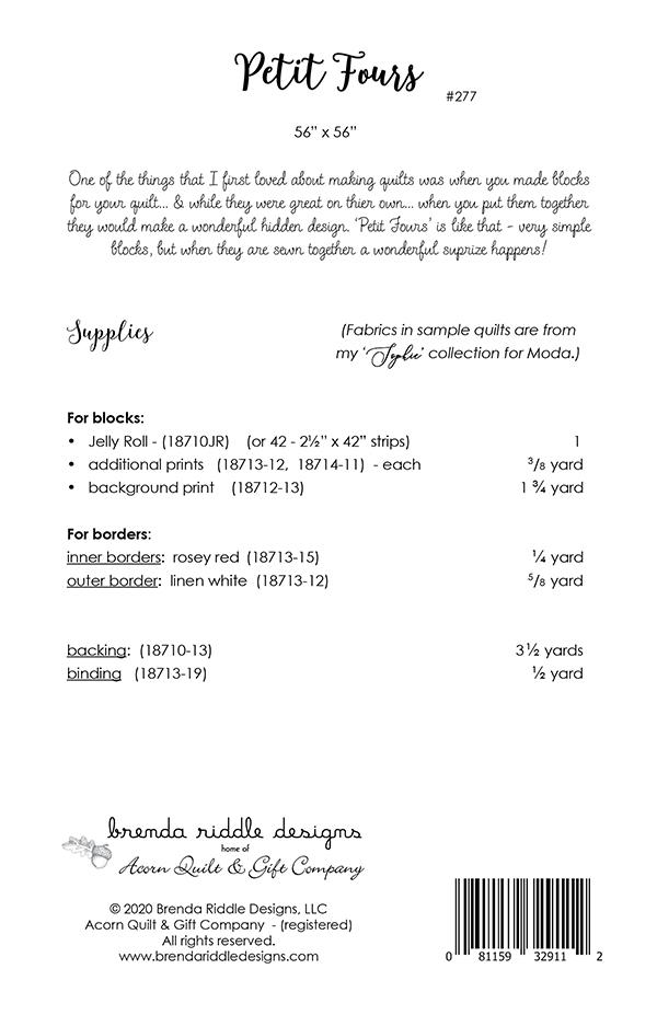 Petit Fours - Quilt Pattern
