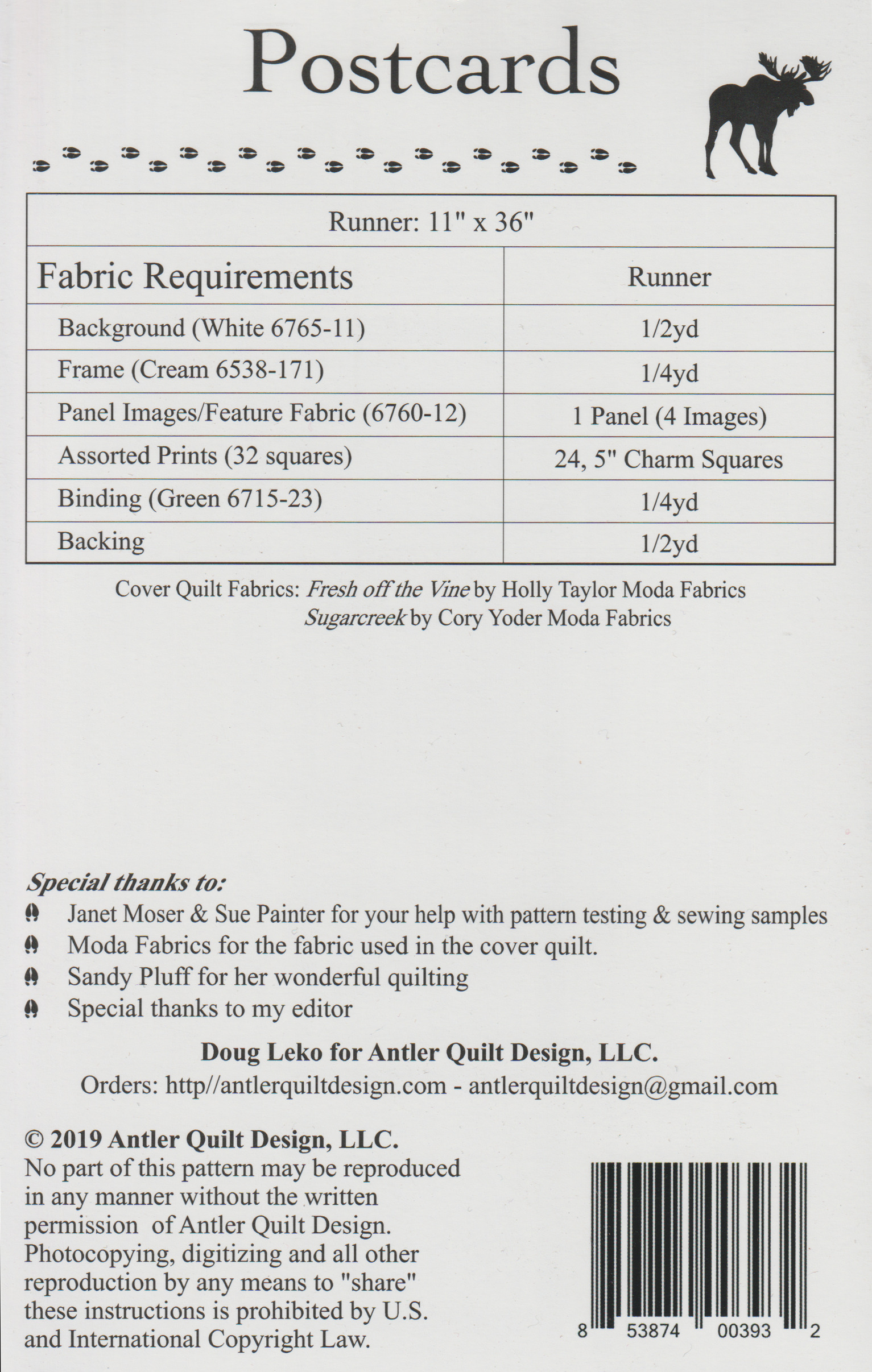 Postcards - Quilt Pattern