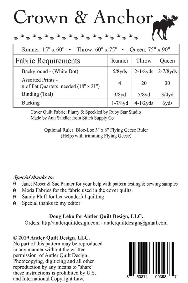 Crown And Anchor - Quilt Pattern