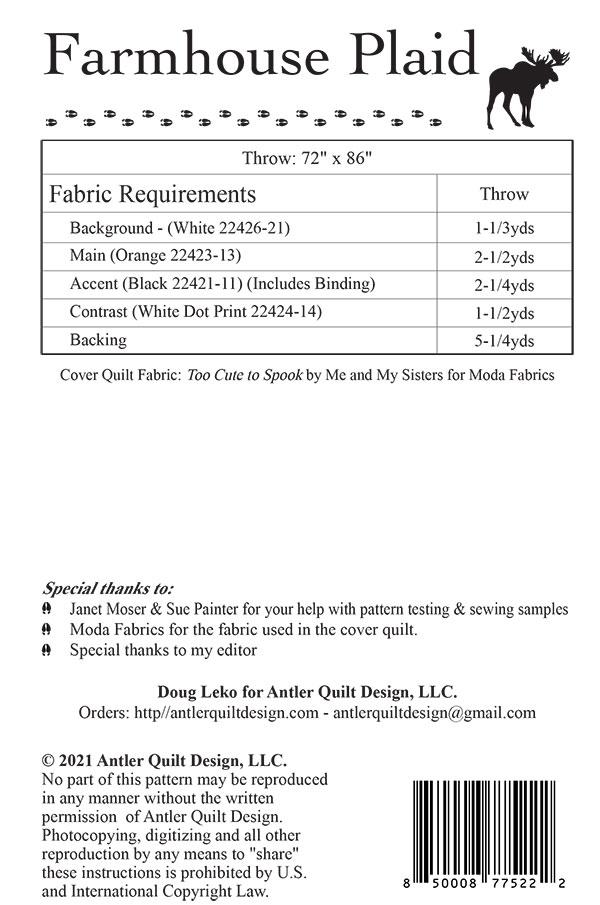 Farmhouse Plaid - Quilt Pattern