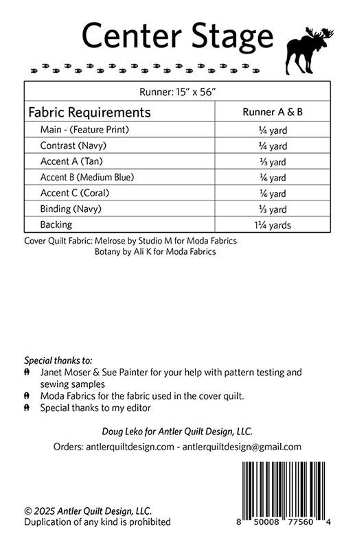Center Stage - Sewing Pattern