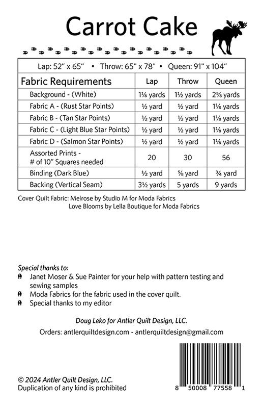 Carrot Cake - Quilt Pattern