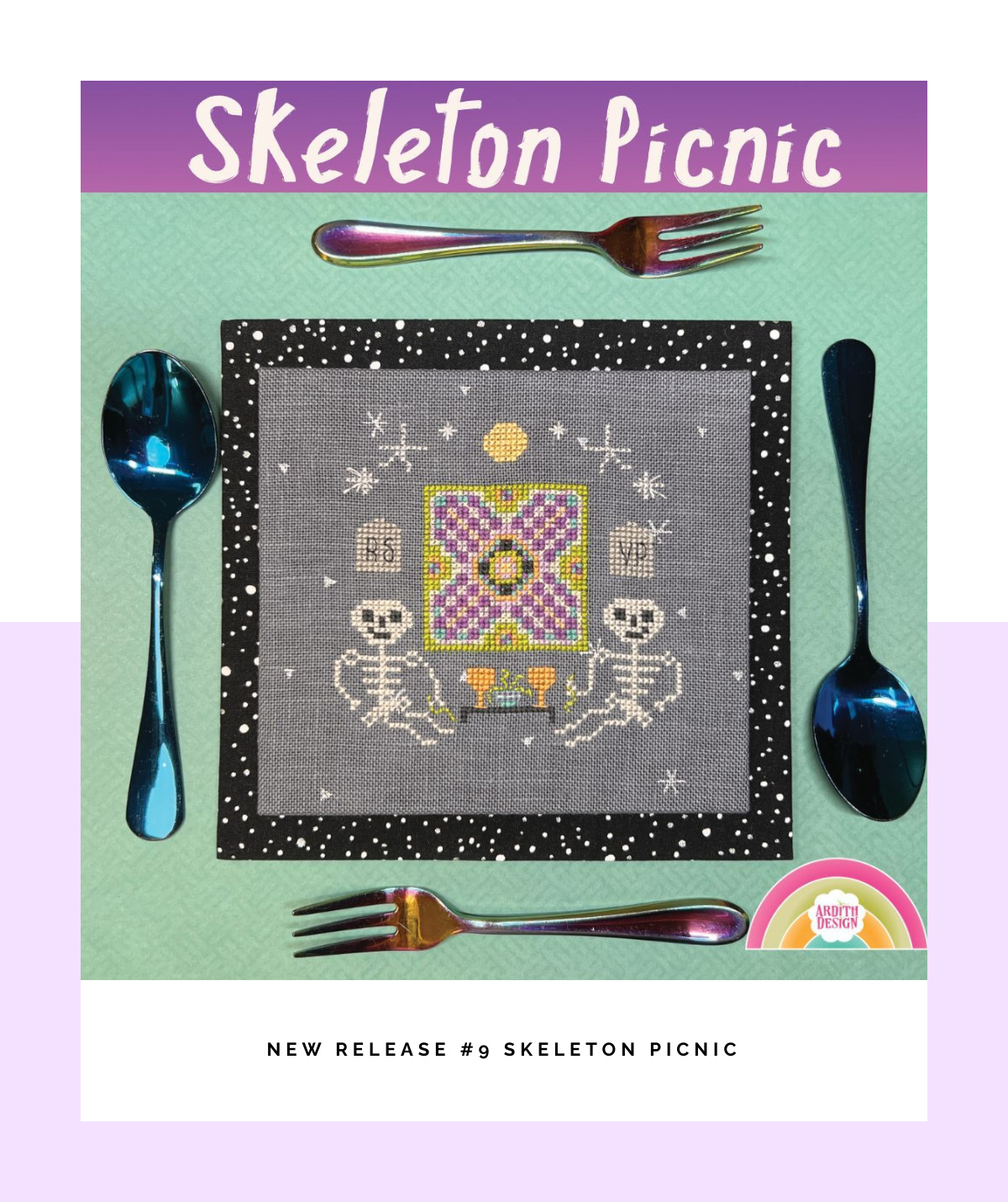 Skeleton Picnic - Cross Stitch Pattern