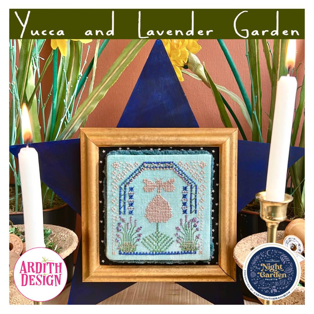 Yucca and Lavender Garden - Cross Stitch Pattern