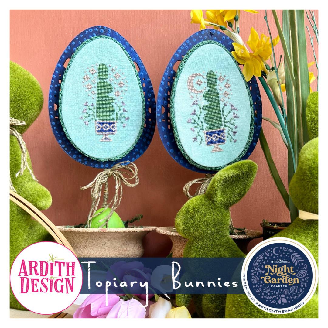 Topiary Bunnies - Cross Stitch Pattern