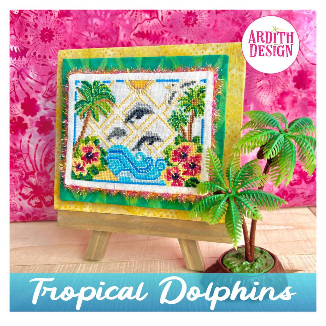 Tropical Dolphins - Cross Stitch Pattern