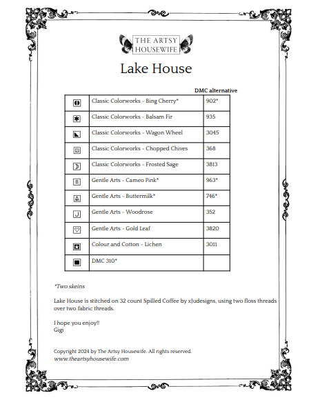 Lake House - Cross Stitch Pattern