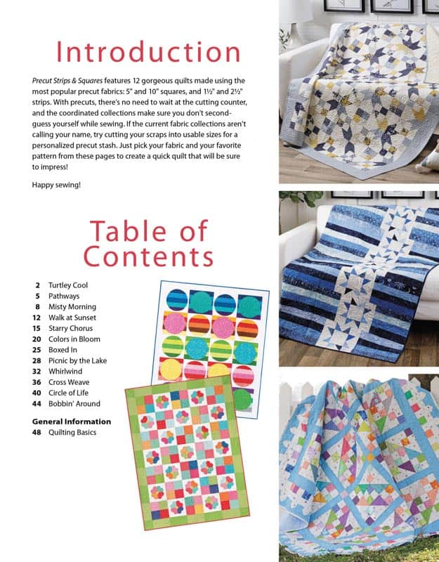 Precut Strips and Squares - Quilt Pattern