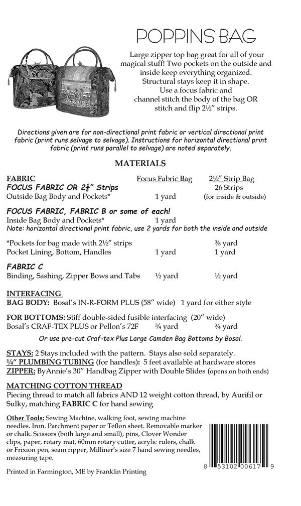 Poppins Bag - Quilt Pattern