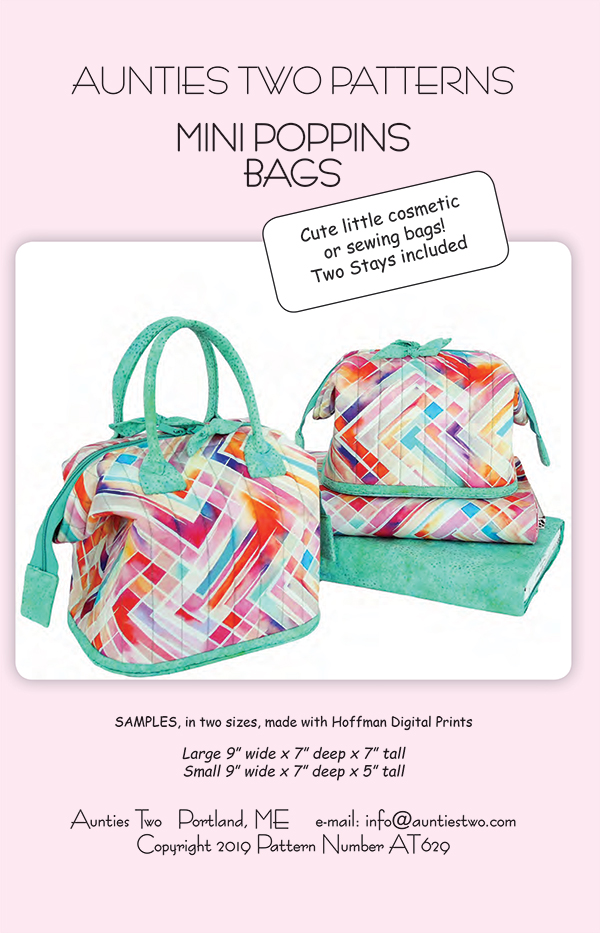 Mini Poppins Bag with 2 Stays - Quilt Pattern