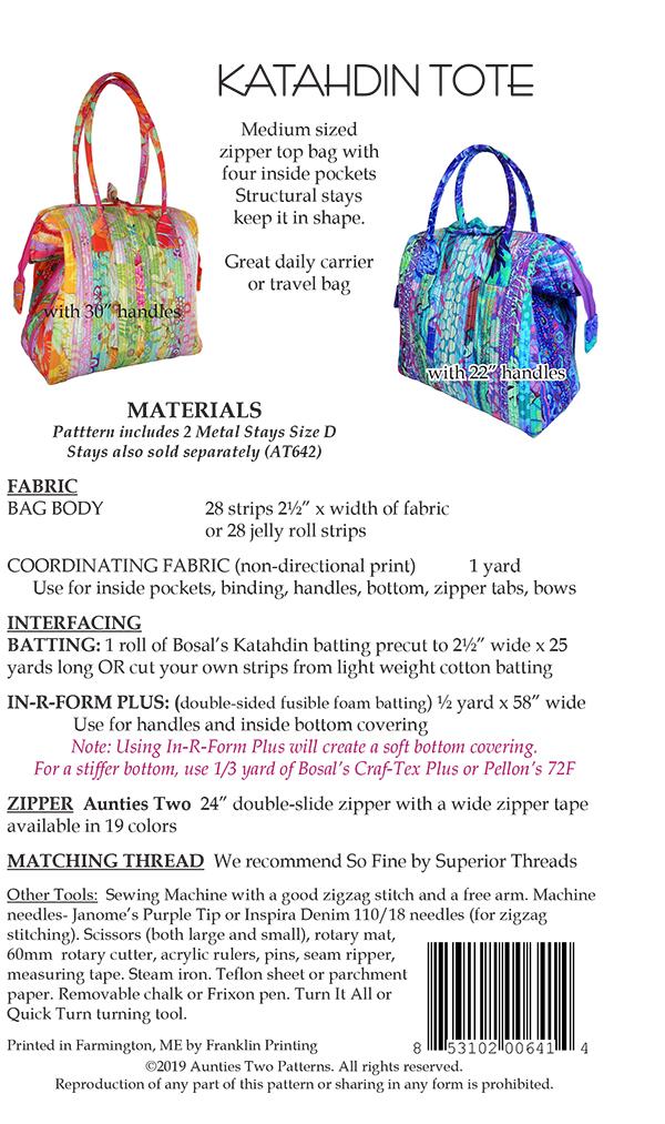 Katahdin Tote - Quilt Pattern
