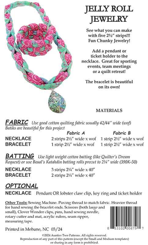 Jelly Roll Jewelry - Quilt Pattern