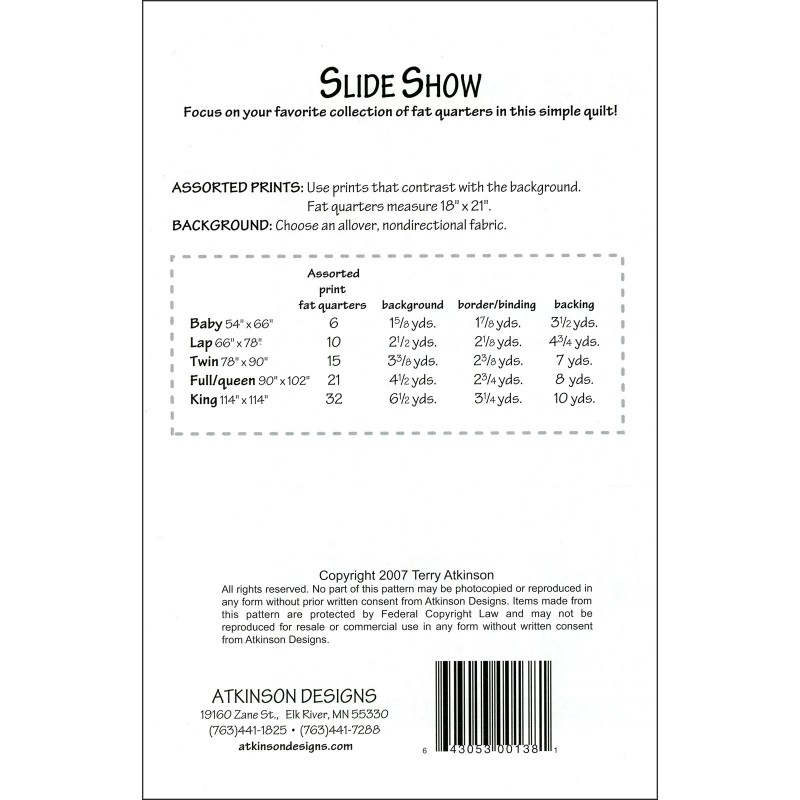 Slide Show - Quilt Pattern