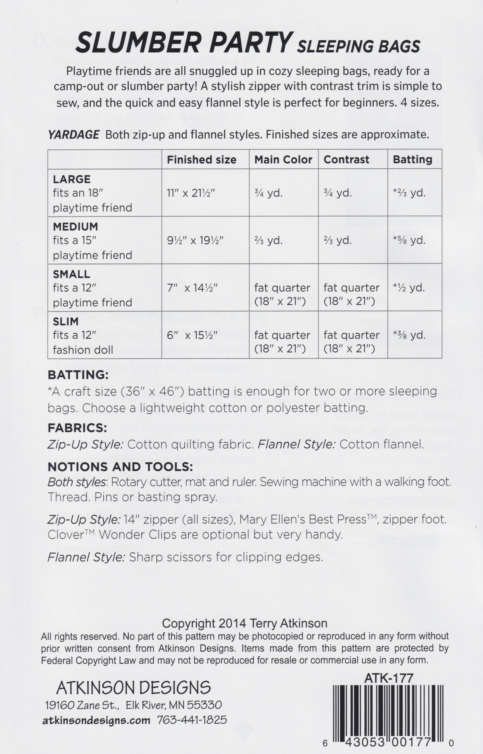 Slumber Party Sleeping Bags - Quilt Pattern