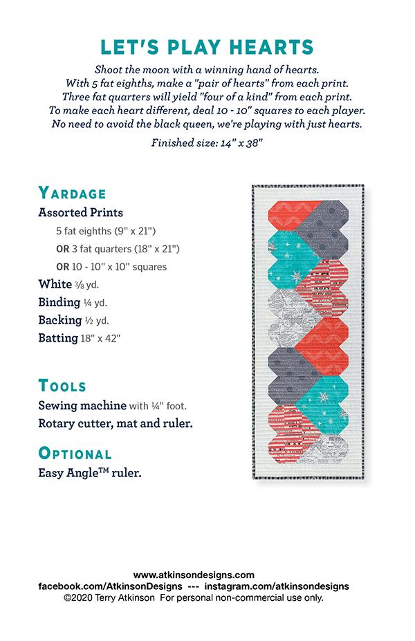Let's Play Hearts - Quilt Pattern