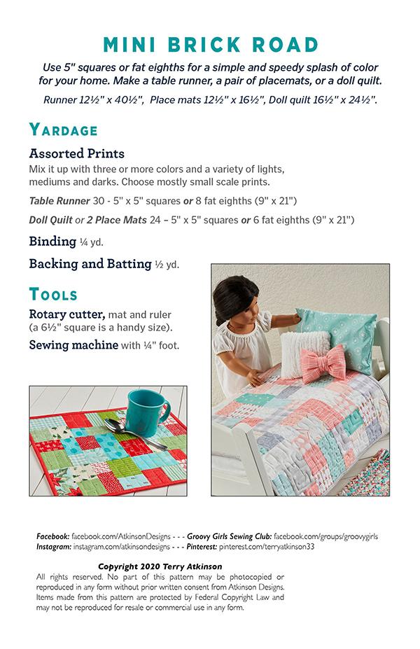 Mini Brick Road - Quilt Pattern