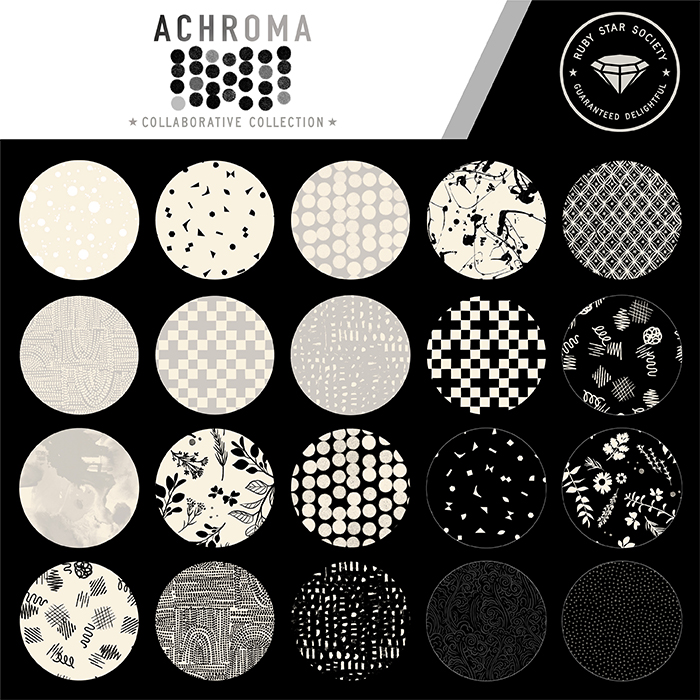 Achroma Mini Macrame Black - Quilt Fabric