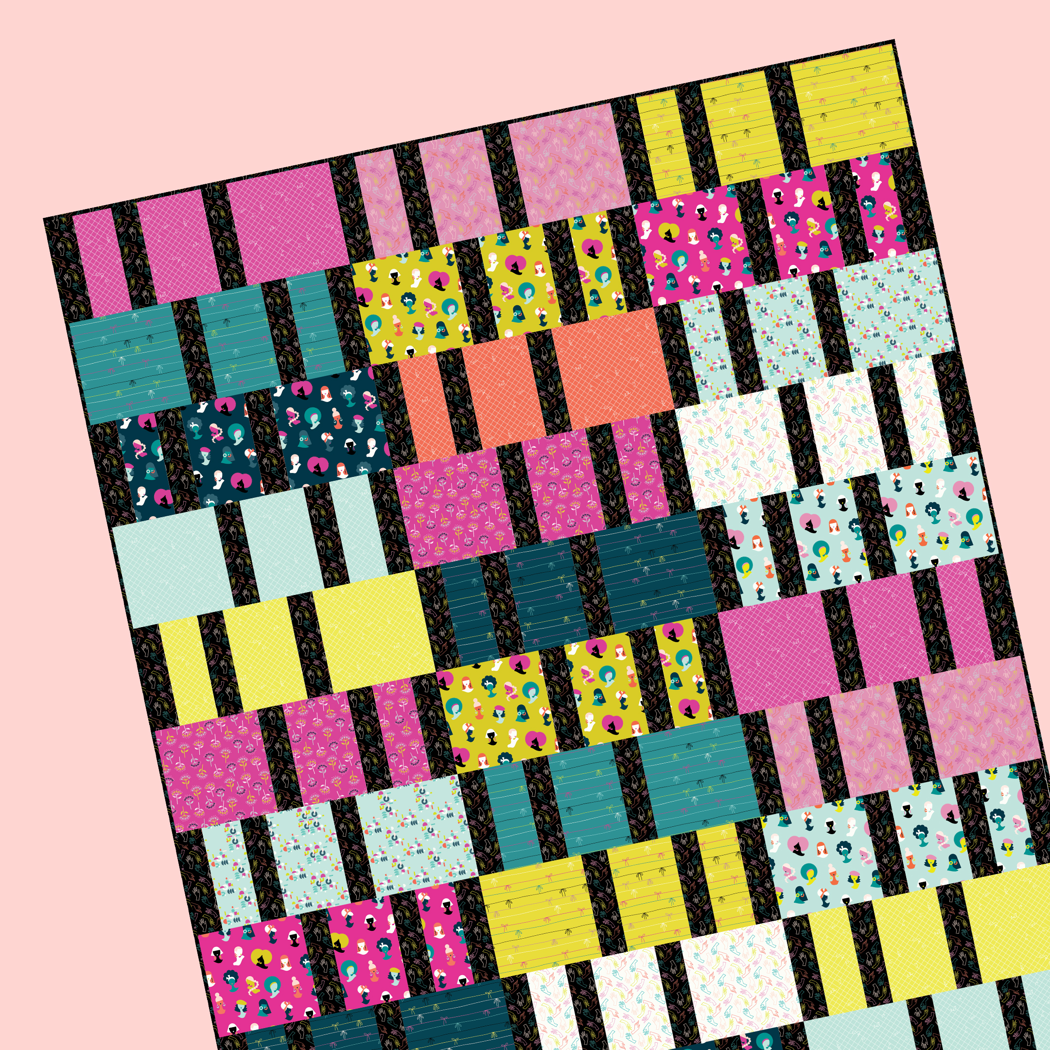 Adorn Linen Berry - Quilt Fabric