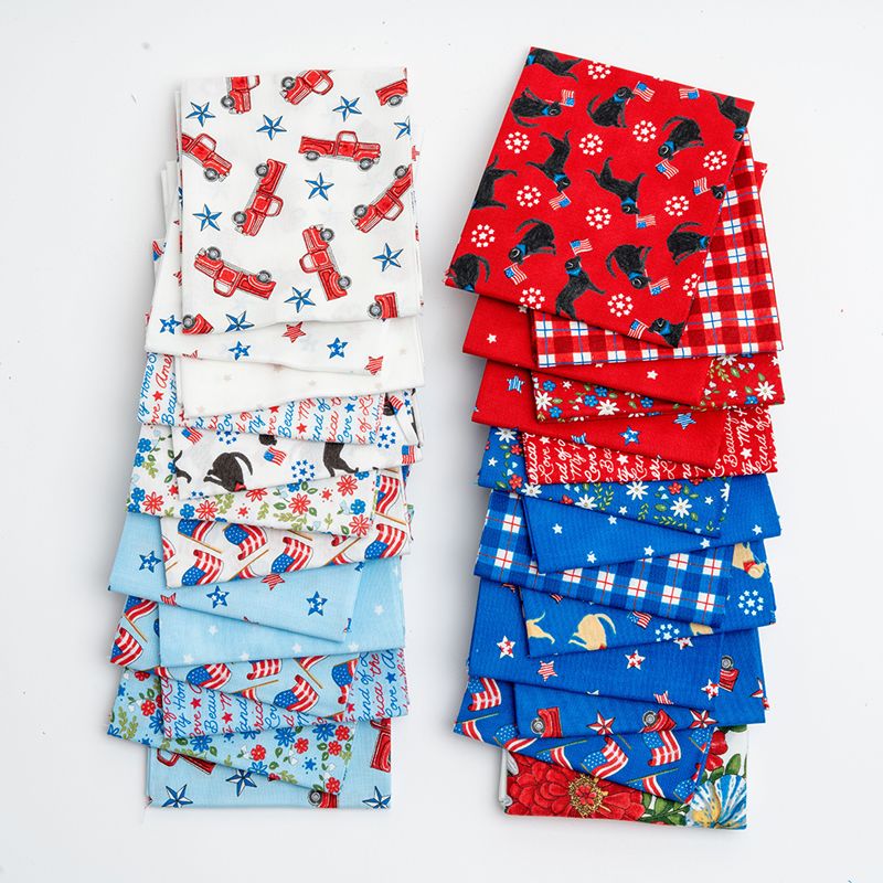 All American Red Truck - Quilt Fabric