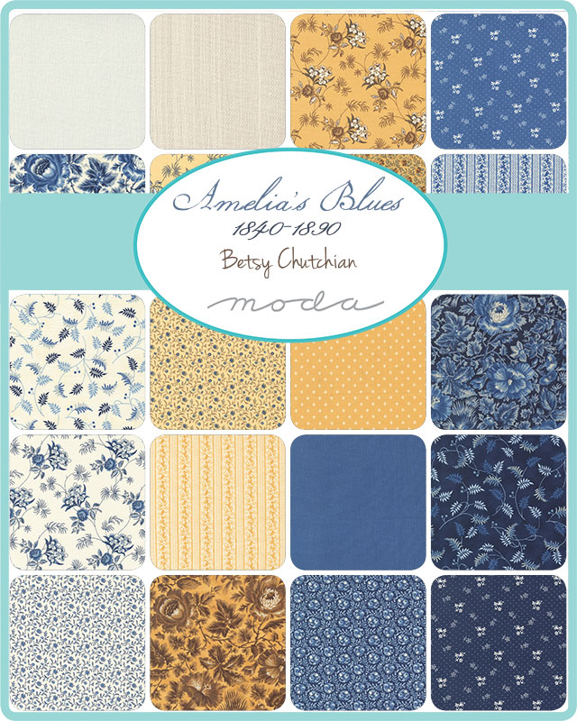 Amelias Blues Goldenrod - Shifts Stays Blenders - Fabric
