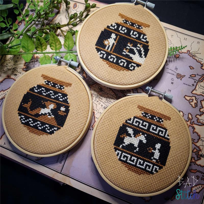 Greek Amphoras - Cross Stitch Pattern