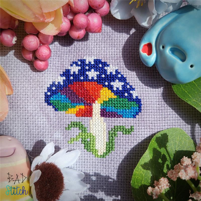 Fun-Gay Mushroom - Cross Stitch Pattern