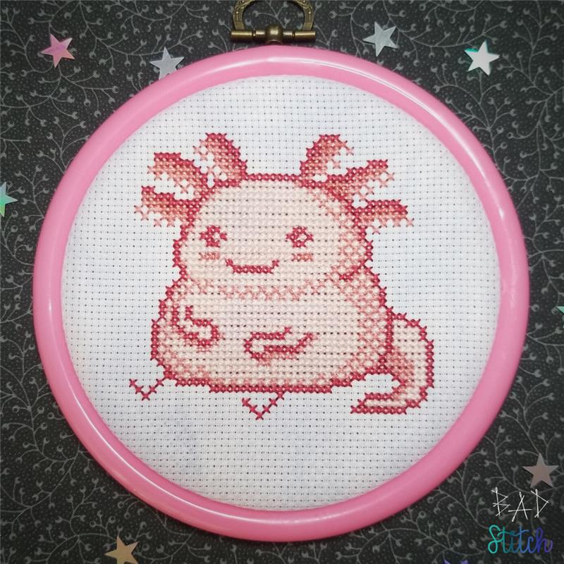Chonky Axolotl - Cross Stitch Pattern
