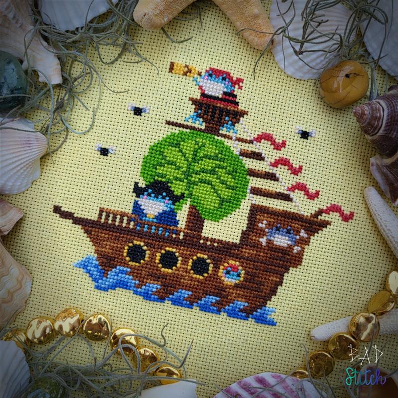 Froggo Pirates - Cross Stitch Pattern