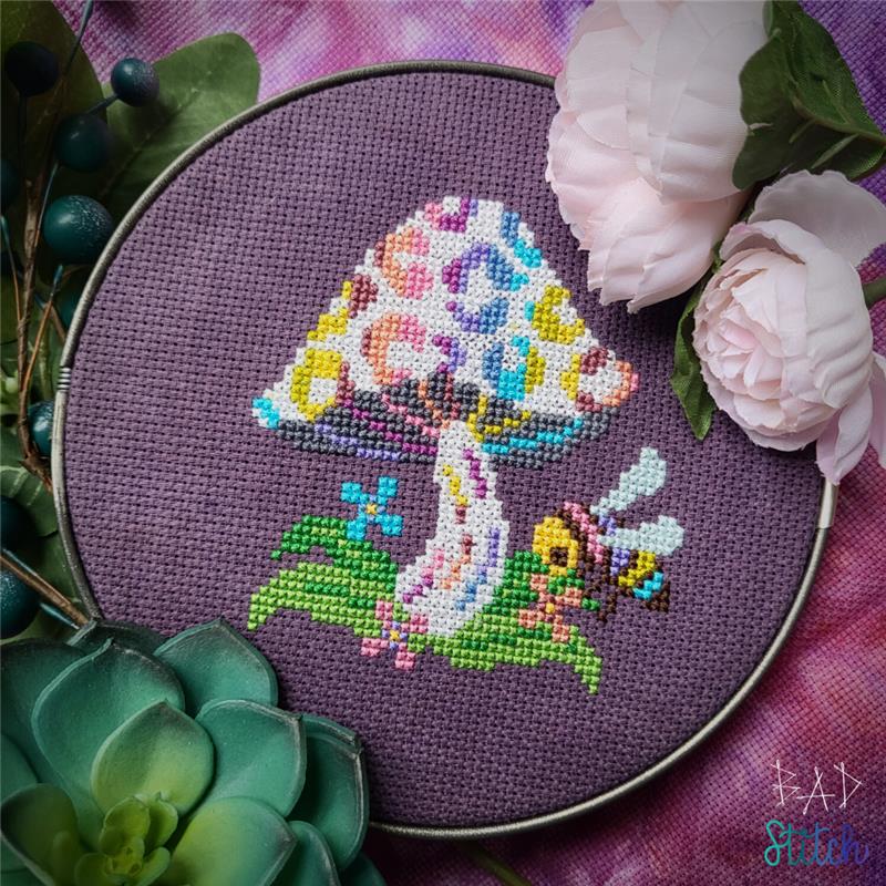 90s Nostalgia Mushroom - Cross Stitch Pattern