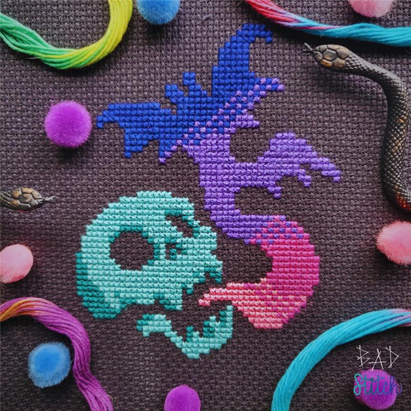Unclench Your Jaw - Halloween Cross Stitch Pattern